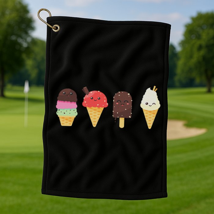 Ice Cream Lover For Summer Golf Towel