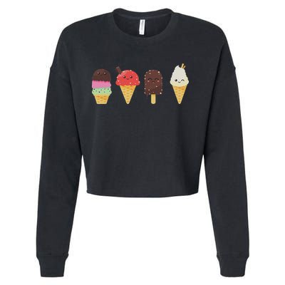 Ice Cream Lover For Summer Cropped Pullover Crew