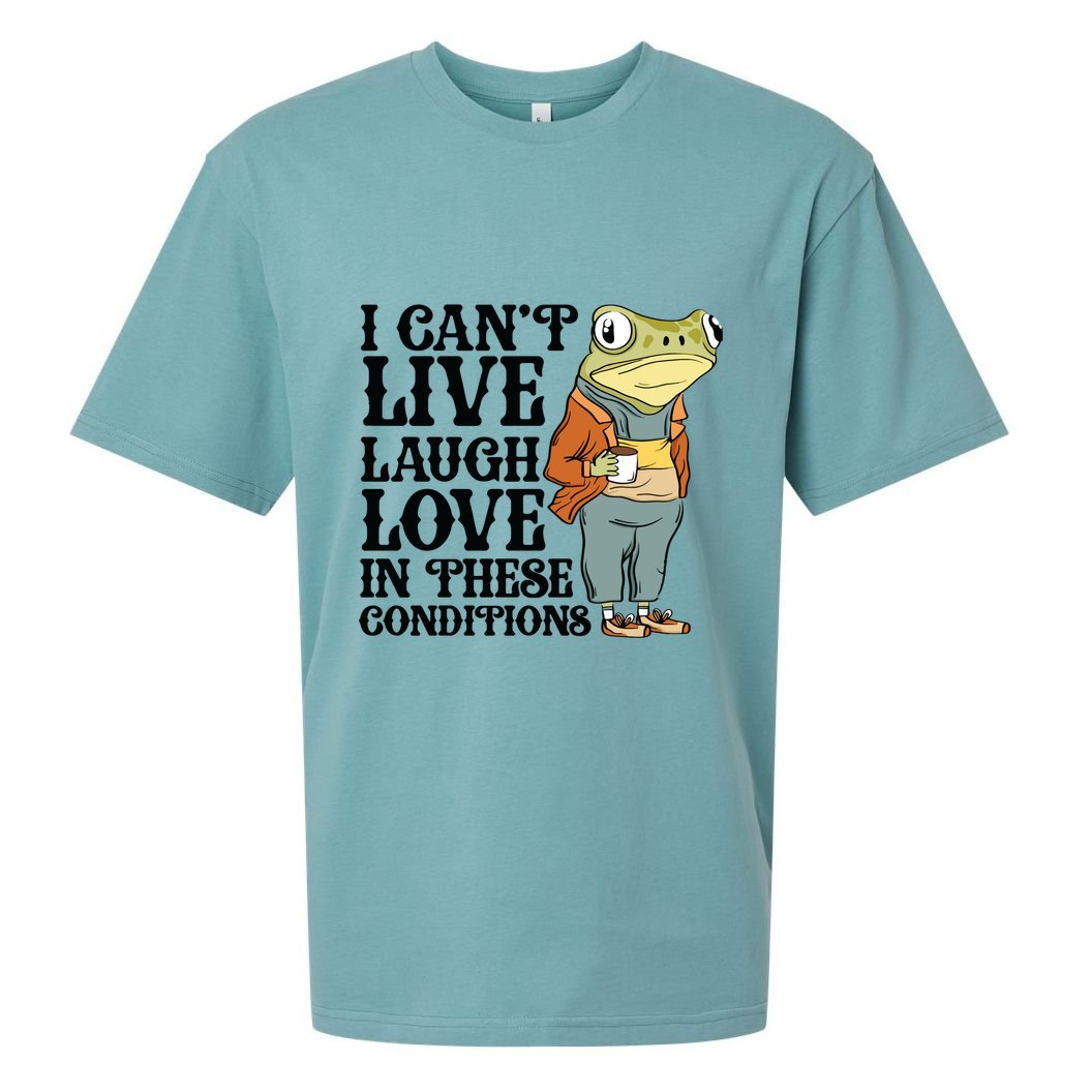 I CanT Live Laugh Love In These Conditions Sueded Cloud Jersey T-Shirt