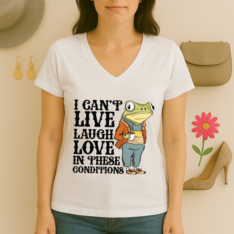 I CanT Live Laugh Love In These Conditions Women's V-Neck T-Shirt