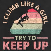 I Climb Like A Girl Rock Climbing Sunset Retro Cool Comfort Performance Bucket Hat