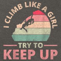 I Climb Like A Girl Rock Climbing Sunset Retro Cotton Canvas Backpack