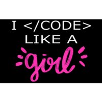 I Code Like A Girl Funny Binary Coding Computer Science Bumper Sticker