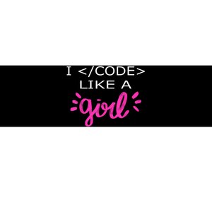 I Code Like A Girl Funny Binary Coding Computer Science Bumper Sticker