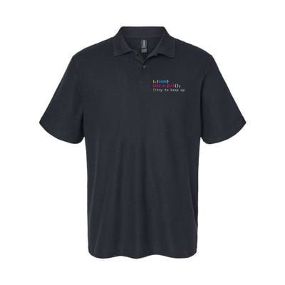 I Code Like A Girl Try To Keep Up Funny Coding Developer Polo
