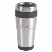 I Code Like A Girl Try To Keep Up Funny Coding Developer 16oz Travel Tumbler