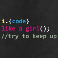 I Code Like A Girl Try To Keep Up Funny Coding Developer Trucker Hat