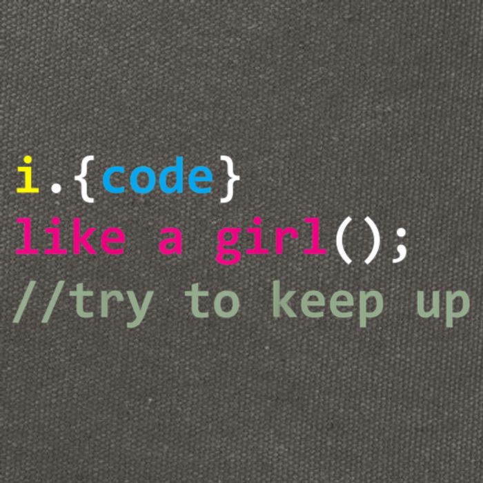I Code Like A Girl Try To Keep Up Funny Coding Developer Cotton Canvas Backpack