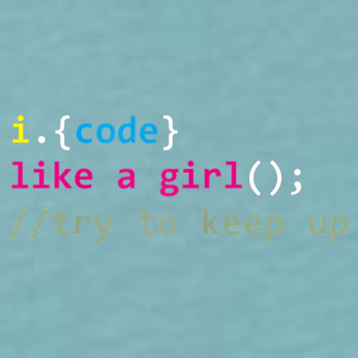 I Code Like A Girl Try To Keep Up Funny Coding Developer Sueded Cloud Jersey T-Shirt