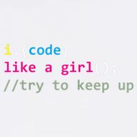 I Code Like A Girl Try To Keep Up Funny Coding Developer Garment-Dyed Sweatshirt