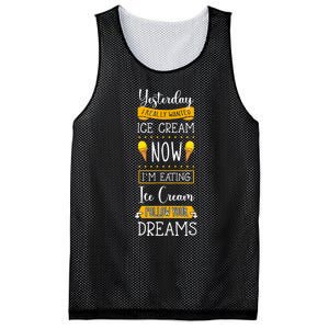 Ice Cream Lover Cone Sorbet Sweet Gelato Frozen Dessert Mesh Reversible Basketball Jersey Tank