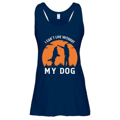 I Cant Live Without My Dog Ladies Essential Flowy Tank