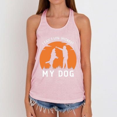 I Cant Live Without My Dog Women's Knotted Racerback Tank