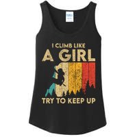 I Climb Like A Girl Vintage Rock Climbing Bouldering Wo Ladies Essential Tank