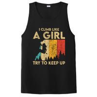 I Climb Like A Girl Vintage Rock Climbing Bouldering Wo PosiCharge Competitor Tank