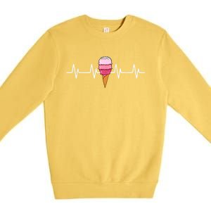 Ice Cream Lover Frozen Dessert Sweet Sorbet Cone Gelato Premium Crewneck Sweatshirt