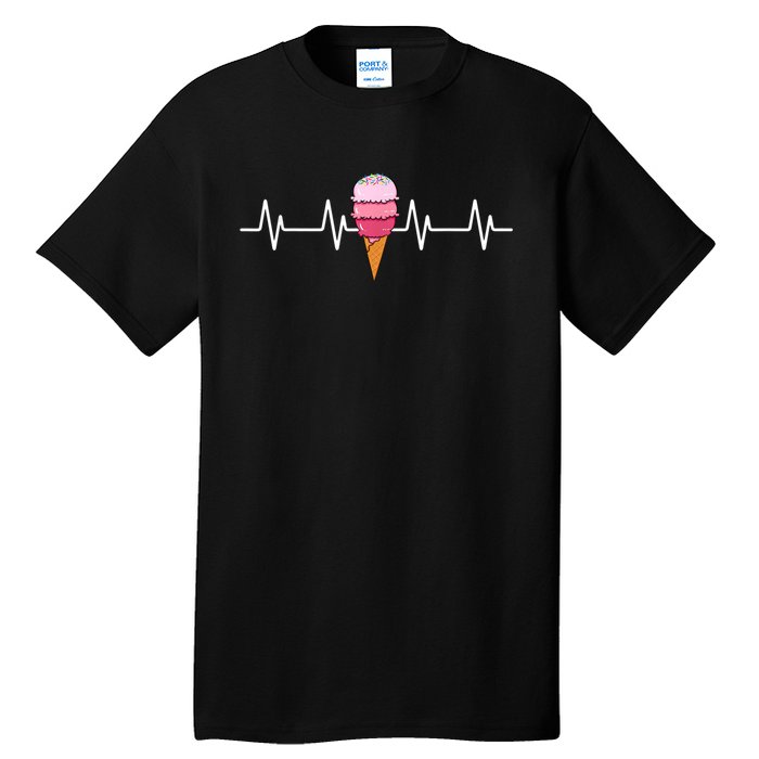 Ice Cream Lover Frozen Dessert Sweet Sorbet Cone Gelato Tall T-Shirt