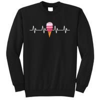 Ice Cream Lover Frozen Dessert Sweet Sorbet Cone Gelato Tall Sweatshirt