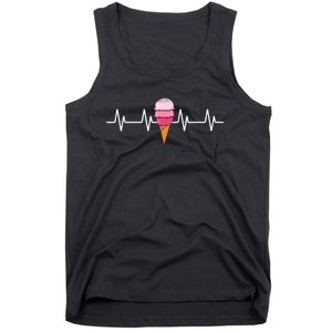 Ice Cream Lover Frozen Dessert Sweet Sorbet Cone Gelato Tank Top