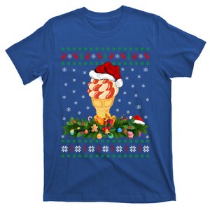 Ice Cream Lover Xmas Santa Hat Ugly Ice Cream Christmas Gift T-Shirt