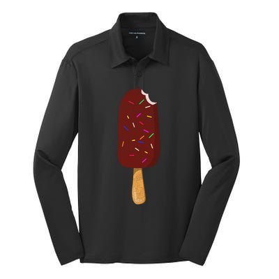 Ice Cream Lover Summer Vibes Beach Vacation Meaningful Gift Silk Touch Performance Long Sleeve Polo