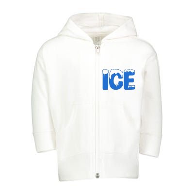 Ice Costume Logo Halloween Toddler Zip Fleece Hoodie