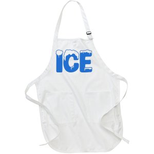 Ice Costume Logo Halloween Full-Length Apron With Pockets