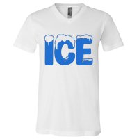 Ice Costume Logo Halloween V-Neck T-Shirt