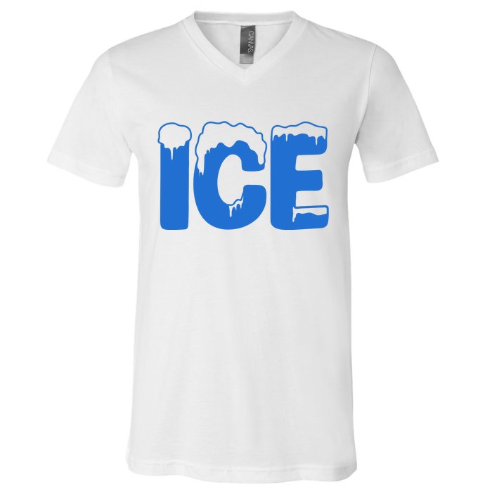 Ice Costume Logo Halloween V-Neck T-Shirt