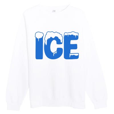 Ice Costume Logo Halloween Premium Crewneck Sweatshirt