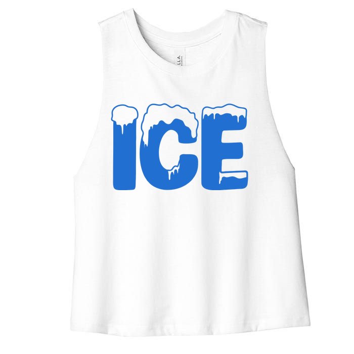 Ice Costume Logo Halloween Women's Racerback Cropped Tank