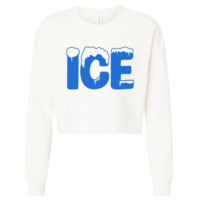 Ice Costume Logo Halloween Cropped Pullover Crew