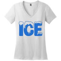 Ice Costume Logo Halloween Women's V-Neck T-Shirt