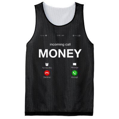 Incoming Call Money Is Calling Illustration Graphic Designs Mesh Reversible Basketball Jersey Tank