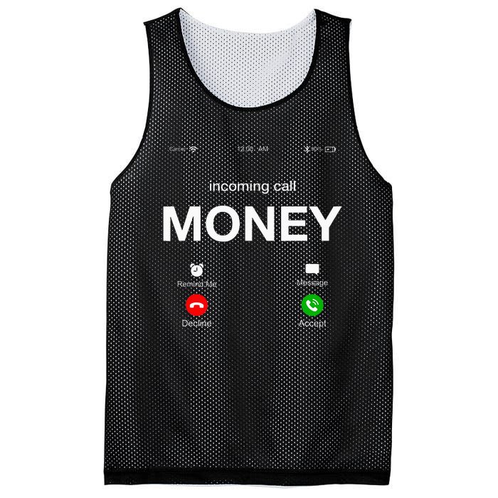 Incoming Call Money Is Calling Illustration Graphic Designs Mesh Reversible Basketball Jersey Tank