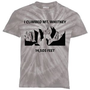 I Climbed Mt Whitney Kids Tie-Dye T-Shirt