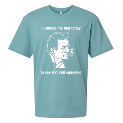 I Cranked My Hog Today To See If It Still Squealed Sueded Cloud Jersey T-Shirt