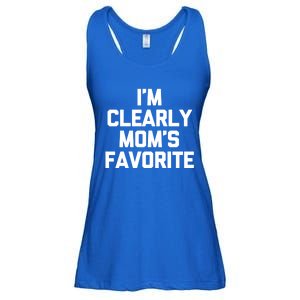 I'm Clearly Mom's Favorite Gift Funny Saying Sarcastic Mom Gift Ladies Essential Flowy Tank