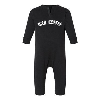 Iced Coffee Mom Dad Gift Infant Fleece One Piece