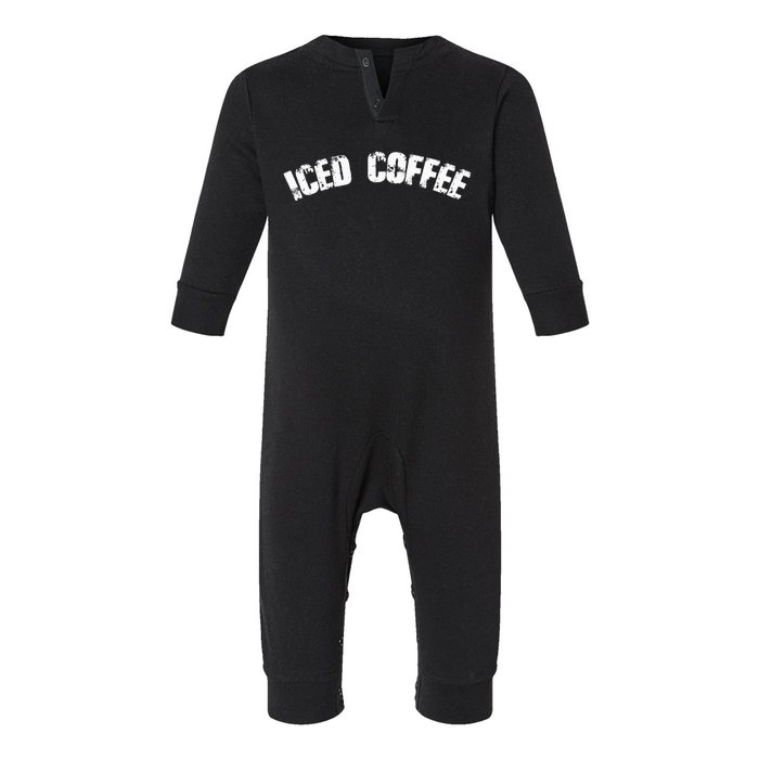 Iced Coffee Mom Dad Gift Infant Fleece One Piece