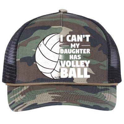 I Cant My Daughter Has Volleyball Lovely Proud Mom Dad Cool Gift Retro Rope Trucker Hat Cap