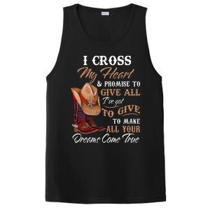 I Cross My Heart Promise To Give All Cowboy Cowgirl PosiCharge Competitor Tank