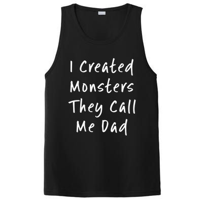 I Created Monsters They Call Me Dad Daddy Halloween Costume Gift PosiCharge Competitor Tank