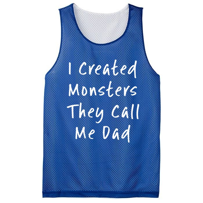 I Created Monsters They Call Me Dad Daddy Halloween Costume Gift Mesh Reversible Basketball Jersey Tank