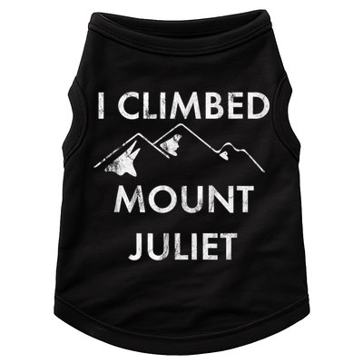 I Climbed Mount Juliet Distressed Funny Doggie Tank