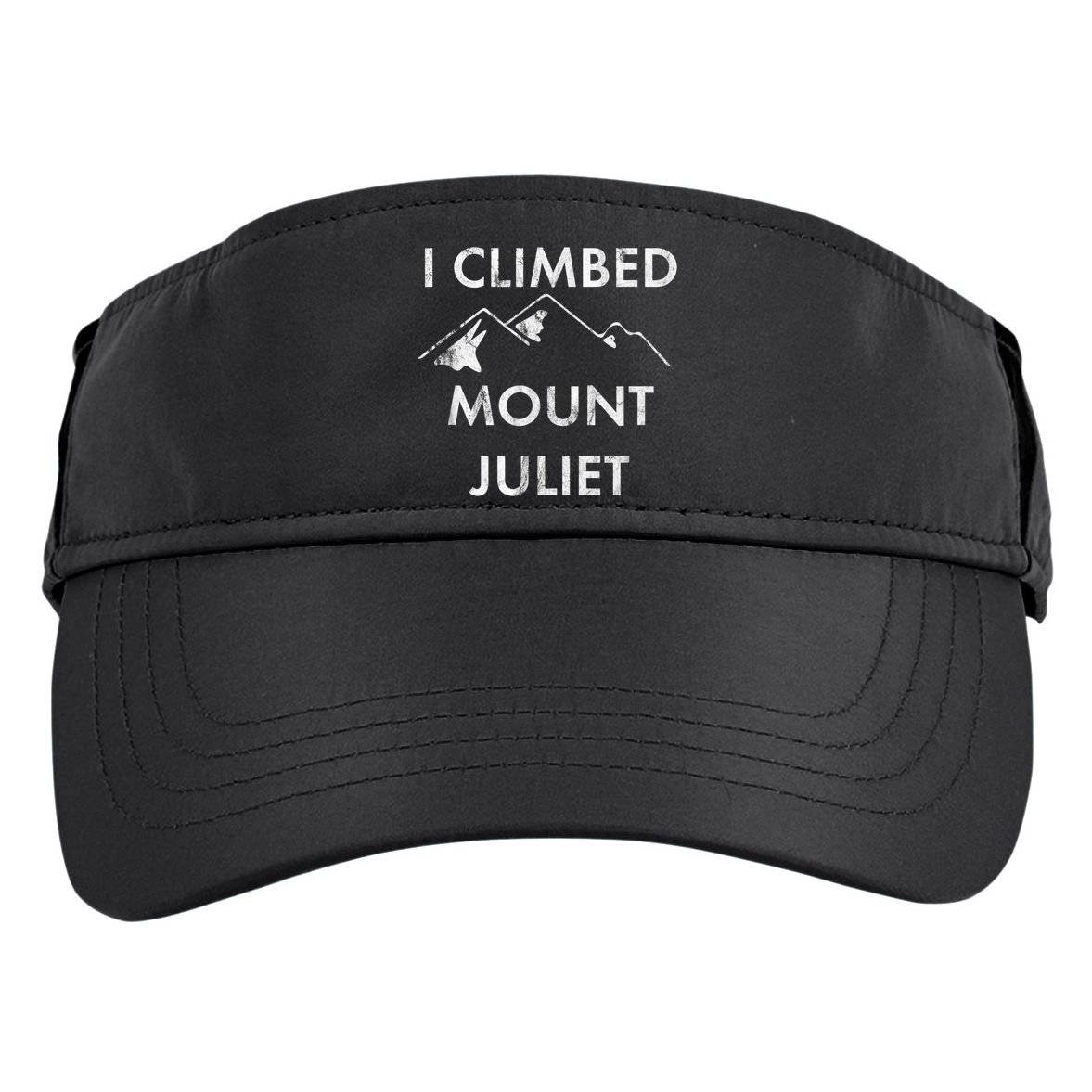 I Climbed Mount Juliet Distressed Funny Adult Drive Performance Visor