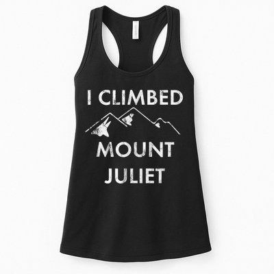 I Climbed Mount Juliet Distressed Funny Womens Tank Top