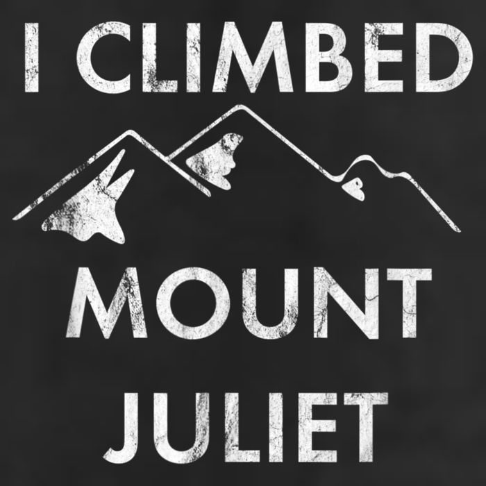 I Climbed Mount Juliet Distressed Funny Golf Towel
