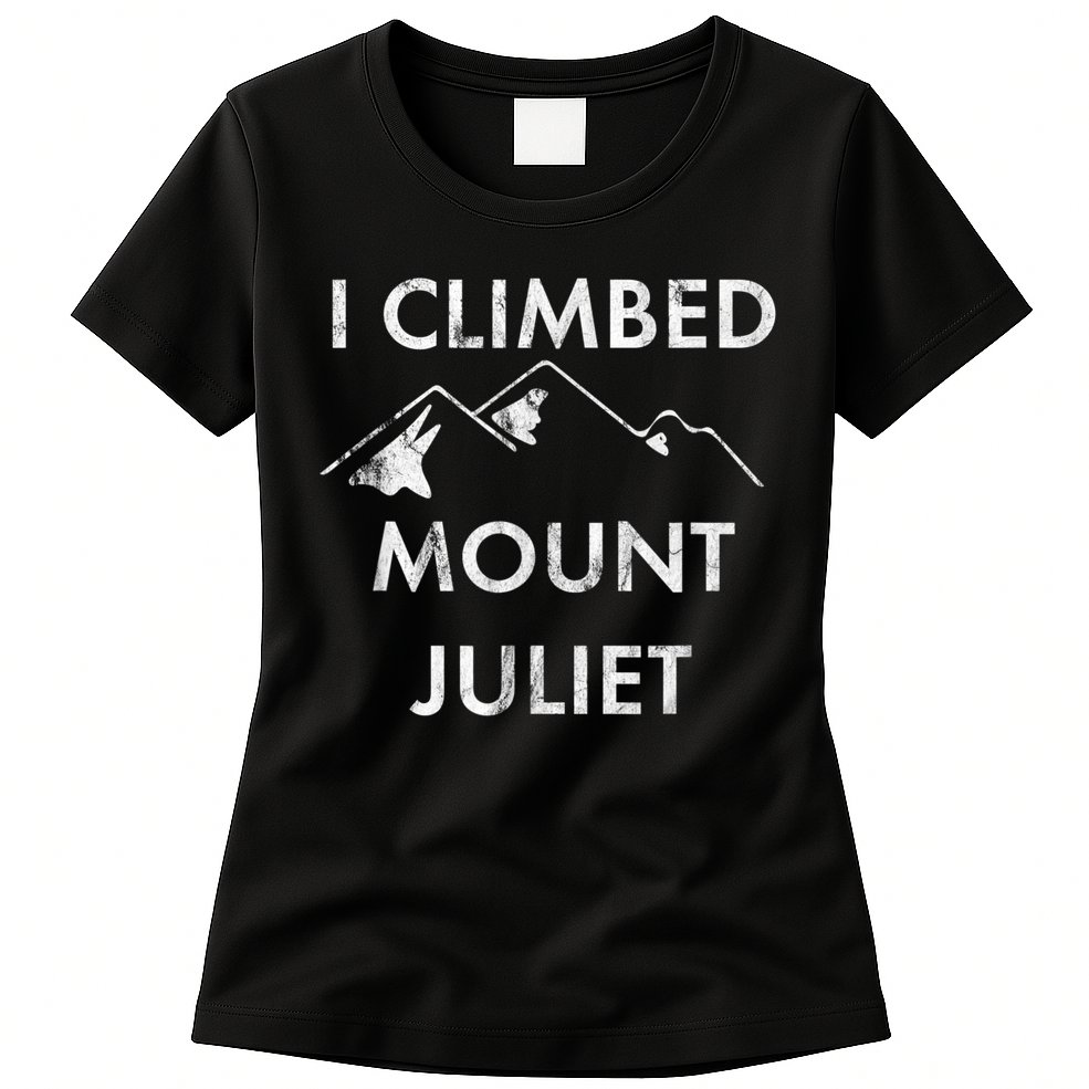 I Climbed Mount Juliet Distressed Funny Womens T-Shirt
