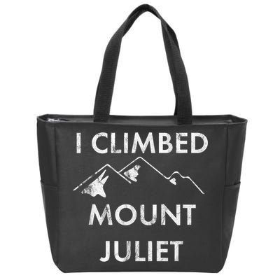 I Climbed Mount Juliet Distressed Funny Zip Tote Bag